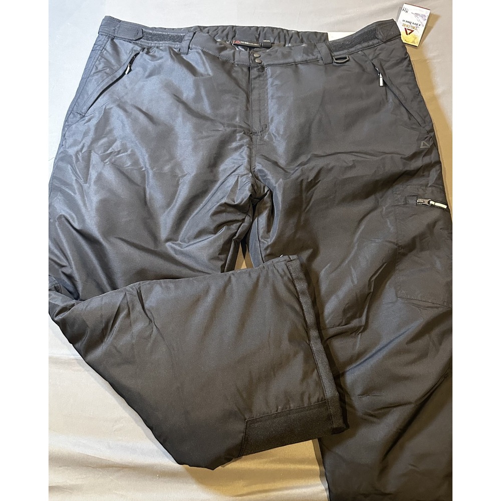 Tec One Explorer Mens Black Insulated‎ Snow Pants Winter Ski Cargo 4XL